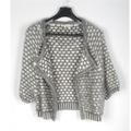 Anthropologie Sweaters | Anthropologie Moth Eyelash Cropped Sweater Size M | Color: White/Gray | Size: M