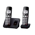 Panasonic KX-TGE822EB Digital Cordless Phone About 40 minutes Answering Machine with Nuisance Call Block and Dedicated Key, Amplified Sound Double