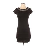 Charlotte Russe Cocktail Dress - Bodycon: Black Print Dresses - Women's Size Small