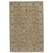 Green/White 96 x 60 x 0.5 in Area Rug - Capel Rugs Sarah Hand-Knotted Wool Green Beige Area Rug Wool | 96 H x 60 W x 0.5 D in | Wayfair