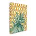 Stupell Industries 30_Tropical Plant Fronds Over Geometric Pattern Stretched Canvas Wall Art By Jen Bucheli in Yellow | Wayfair ai-158_cn_30x40