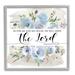 Stupell Industries 55_Will Serve The Lord Joshua 24:15 Blue Florals Stretched Canvas Wall Art By Tara Moss Canvas | 17 H x 17 W x 1.5 D in | Wayfair