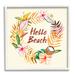 Stupell Industries Hello Beach Greeting Warm Tropical Palm Wreath Black Framed Giclee Texturized Art By Junco. Studio in Brown | Wayfair