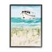 Stupell Industries 49_Nautical Boat By Coast Grassy Beach Landscape Stretched Canvas Wall Art By Julie Derice Canvas in Blue | Wayfair