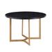 Danyka Everly Quinn Classic Traditional Luxury Dinning Table Wood/Metal in Black/Brown/Gray | 30 H x 45 W x 45 D in | Wayfair