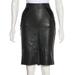 Gucci Skirts | Gucci Black Leather Skirt With Suede Inserts On Sides Authentic | Color: Black | Size: 6