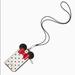 Kate Spade Accessories | Kate Spade X Disney Minnie Mouse Polka Dots Dot Card Case Purse Lanyard Nwt | Color: Black/White | Size: Os