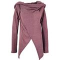 Guru-Shop, Wrap-around Cardigan With Wide Shawl Hood, Antique Pink, Cotton, Size:12, Cardigans & Ponchos