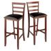 Simone 2-pc ladder back bar stools - Winsome Wood 94079