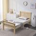 Better Home Products Jassmine Solid Wood Platform Pine Twin Bed in Natural - Better Home Products 616859966024