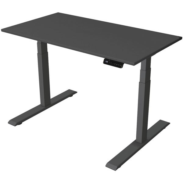 Kerkmann Schreibtisch höhenverstellbar (elektrisch) »Smart Office« 125/65 cm anthrazit T- grau, 125x127x65 cm