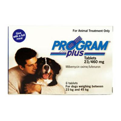 Program Plus for Dogs 46 - 90 lbs (White) 6 Tablet