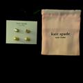 Kate Spade Jewelry | Kate Spade Gum Drop Faux Pearl And Rhinestone Earrings. Nwt And Pouch | Color: Gold/White | Size: Os