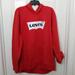 Levi's Sweaters | Levi's Men's Hoodie Pullover Red Sweatshirt Over-Sized Xxl | Color: Red/White | Size: Xxl