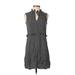 H&M Casual Dress - A-Line: Black Polka Dots Dresses - Women's Size 4