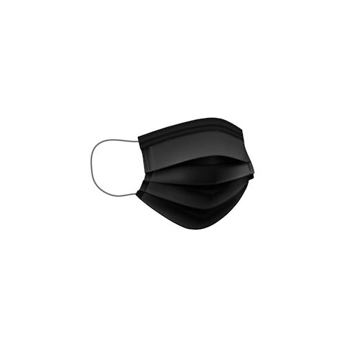 500x SCHWARZ medizinische OP Maske in schwarz 3-lagig Atemschutzmasken Typ IIR CE DIN EN 14683:2019