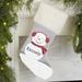 Personalization Mall Snowman Family Personalized Fur Christmas Stocking Polyester in White | 19.5 H x 7.5 W in | Wayfair 24594-IF