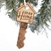 Personalization Mall Our First Home Wood Key Holiday Shaped Ornament Wood in Brown | 5.5 H x 2.25 W x 0.5 D in | Wayfair 32688-N