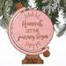 Personalization Mall Graduation Globe Wood Holiday Shaped Ornament Wood in Pink | 3.5 H x 4.5 W x 0.5 D in | Wayfair 28327-P