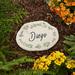 Personalization Mall Cozy Home Personalized Round Garden Stone - 4.25" x 6" Resin/Plastic in Gray | 4.25 H x 6 W x 0.5 D in | Wayfair 24157-S