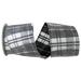 The Holiday Aisle® Plaid Ribbon Fabric in White/Black | 4 H x 360 W x 4 D in | Wayfair AEAD2850B2E84C6BA2C344151FBB191D