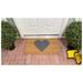 Latitude Run® Heart Non-Slip Indoor Door Mat Coir in White/Brown | 24" W x 36" L | Wayfair 3384A942621D4774B7A8CC5DCD05B515