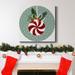 The Holiday Aisle® Peppermint Snowman Collection C-Premium Gallery Wrapped Canvas - Ready To Hang Canvas, in Black/Blue/Green | Wayfair
