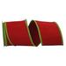 The Holiday Aisle® Solid Ribbon Fabric in Red/Green | 4 H x 4 W x 4 D in | Wayfair BEA52B3957B04F649235D4E1379D2376