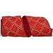 The Holiday Aisle® Plaid Ribbon Plastic in Red | 4 H x 4 W x 4 D in | Wayfair 782268C1D261417CB12A5E29B7968A58