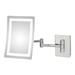 Aptations Ekta Modern & Contemporary Frameless Lighted Magnifying Wall Mirror, Wood in Gray | 6.3 H x 8.6 W x 4.25 D in | Wayfair 949-2-43HW