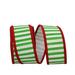 The Holiday Aisle® Ribbon, Polyester in Green/Red/White | 3.5 H x 360 W in | Wayfair B731F96B2F7842F7BDFE1792E39B1DCD