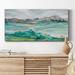 Rosecliff Heights Marble Seas- Premium Gallery Wrapped Canvas - Ready To Hang Canvas in Black/Blue/Green | 16 H x 8 W x 1 D in | Wayfair