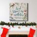 The Holiday Aisle® Sun-Kissed Christmas I-Premium Gallery Wrapped Canvas - Ready To Hang Metal in Black/Blue/Green | 32 H x 32 W x 1 D in | Wayfair