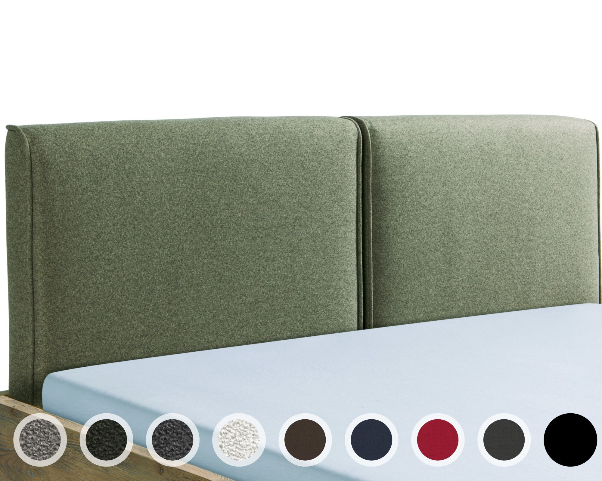 Hasena Kopfteil Cemoa 120 cm / PK3 Casual 333 Olive Image