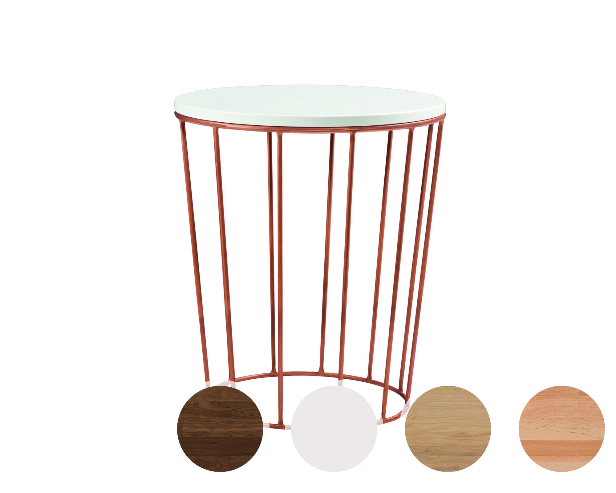 Hasena Nachttisch Lina Bronze / Buche weiss deckend, lackiert