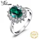 JewelryPalace – bague en argent Sterling 925 pour femme imitation d'émeraude en argent Sterling