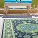 Sunice Traditional Oriental Floral Pattern Indoor/ Outdoor Area Rug