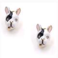 Kate Spade Jewelry | Kate Spade Ma Cherie Antoine White/Black Dog Stud Earrings In Gold | Color: Black/White | Size: Os