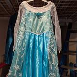 Disney Costumes | Disney Elsa Frozen Costume Dress Up With Special Pendant - Girls Size 10/12 | Color: Blue/White | Size: 10/12