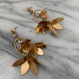 J. Crew Jewelry | J.Crew Medal Flower Drop Earrings Gold | Color: Gold | Size: Os