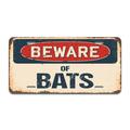 SignMission Beware of Bats Aluminum Plate Frame Aluminum in Black/Gray/Red | 12 H x 6 W x 0.1 D in | Wayfair A-LP-04-235