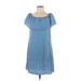 Old Navy Casual Dress - Shift: Blue Print Dresses - Women's Size Small