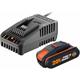 Worx - WA3601 PowerShare Akku mit Ladegerät Set 20V