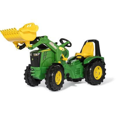 Trettraktor Premium John Deere 8400R mit Frontlader, Flüsterreifen - Rolly Toys Image