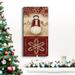 The Holiday Aisle® Sophisticated Snowman II Premium Gallery Wrapped Canvas - Ready To Hang Canvas, in Black/Red | 16 H x 8 W x 1 D in | Wayfair