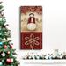 The Holiday Aisle® Sophisticated Snowman II Premium Gallery Wrapped Canvas - Ready To Hang Metal in Black/Red | 40 H x 20 W x 1.5 D in | Wayfair