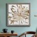 Rosdorf Park Golden Gilt Bloom I-Premium Framed Canvas - Ready To Hang Canvas, Solid Wood in Brown/Indigo/Pink | 17 H x 17 W x 1.5 D in | Wayfair