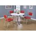 Latitude Run® Eastpoint Rollen 4 - Person Dining Set Wood/Upholste/Metal in Red | 29.5 H in | Wayfair F33992F2CEC84DFD82089EF976B341D0