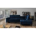 Blue Sectional - Everly Quinn Yennie Sectional Sleeper Sofa Polyester | 35.8 H x 106.7 W x 80 D in | Wayfair 80AB57782A664F01B4E661C103E4531E