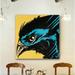 Red Barrel Studio® Raven 1 by Josh Ruggs - Wrapped Canvas Painting Canvas in Black/Blue/Brown | 12 H x 12 W x 1.5 D in | Wayfair